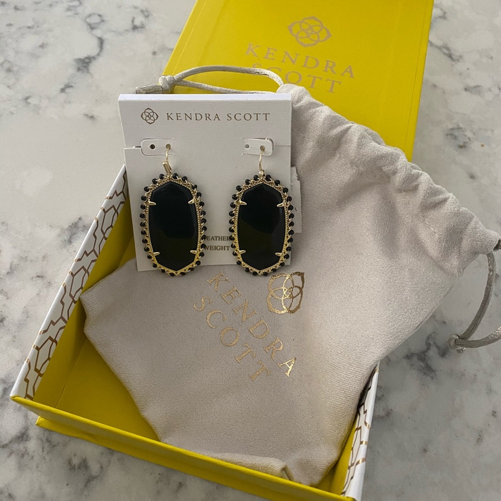Kendra Scott black beaded Danielle earrings